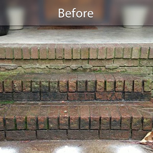 Sunken front stoop in Poughkeepsie