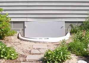 plastic crawl space access well installed in a Newburgh crawl space