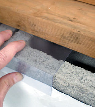 Block wall clear covering for wet crawl spaces in New Windsor