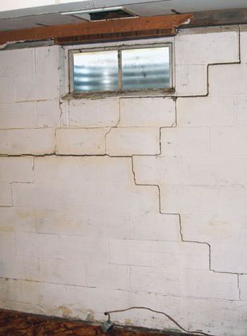 severe bowing and buckling of foundation walls in New City