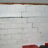 A buckling foundation wall in a Port Jervis home.