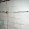 Severe foundation damage from a long crack in a bucking wall of a Saugerties home.