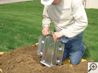 Steel earth anchor assembly installation in Hopewell Junction.