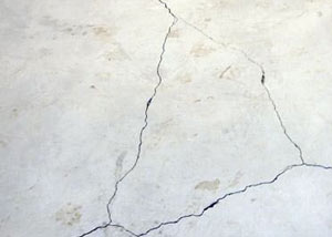 cracks in a slab floor consistent with slab heave in New Paltz.