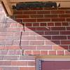 A long foundation crack that begins at a doorway of a Port Jervis home.