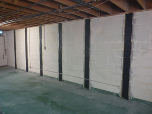 Basement Wall Reinforcement Reinforce Bowing Ed Foundation Walls Proven Repair For Bowing Ed Basement Walls
