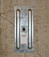 A fully exposed wall anchor plate installed along a Chester foundation wall
