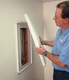 Poughkeepsie installation of wall anchor plate covers for a finished basement