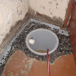 Installing a sump in a sump pump liner in a Newburgh home