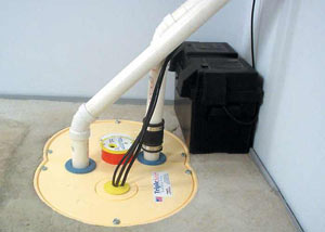 Beacon installation of a submersible sump pump system