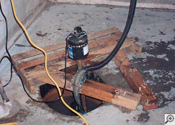 A Beacon sump pump system that failed and lead to a basement flood.