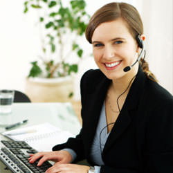 A disaster restoration customer service expert in Monroe manning the phones