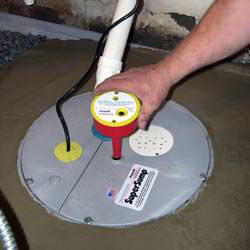 A newly installed sump pump system in a basement in Port Jervis