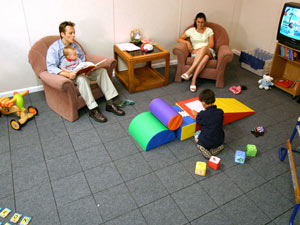 Waterproof basement flooring installed in a family room in Monsey, New York