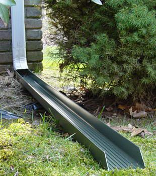 Gutter downspout extension installed in Goshen