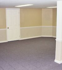 Plastic 20-mil vapor barrier for dirt basements, Nanuet, New York installation