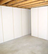 Unfinished basement insulated wall covering in Nanuet, New York