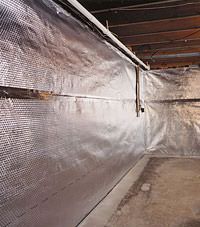 Radiant heat barrier and vapor barrier for finished basement walls in Nanuet, New York